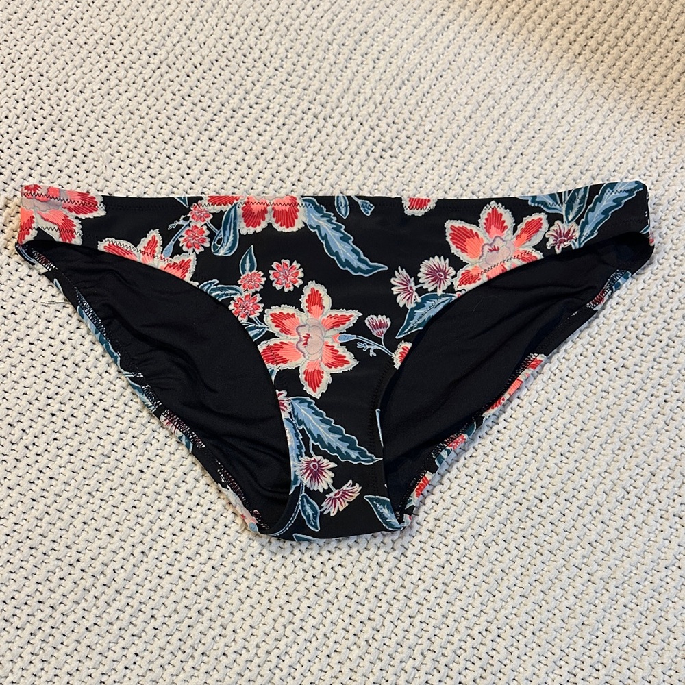 Old Navy Floral Bikini Bottom - Black and Red